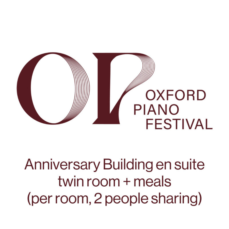 Piano Festival: Anniversary Building en suite twin room + meals (per room, 2 people sharing)