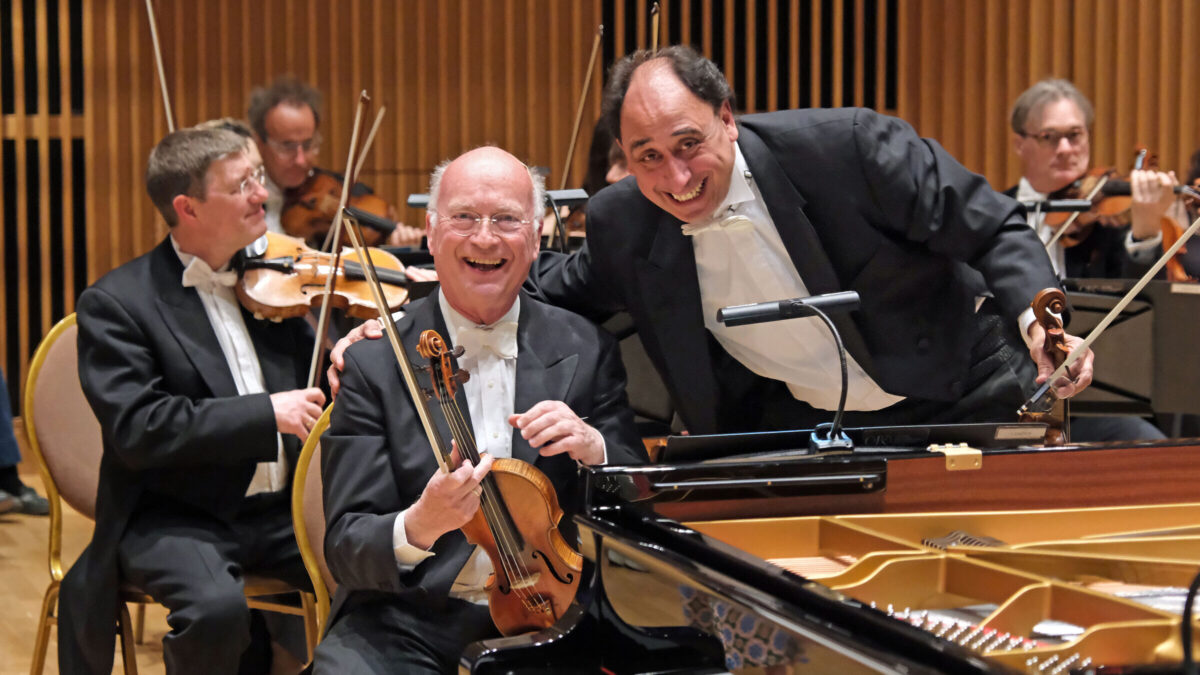 Rainer Küchl (left) with the OPO's Carmine Lauri